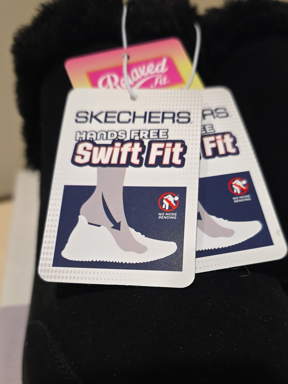 Skechers Swift Fit Black Slip-On Shoes - Picture 5 of 8